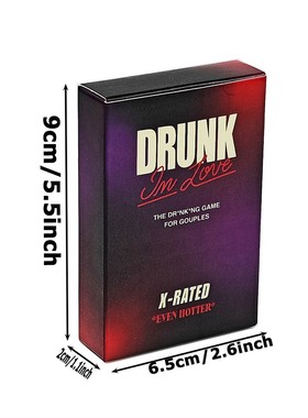 全英文版Drunk in love沉醉在爱中红色卧室命令成人趣味情侣卡牌