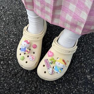 hellokitty洞洞鞋配饰鞋花适配卡骆驰crocs鞋扣高级感diy可拆卸