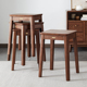 实木凳子家用客厅方凳餐椅加厚高凳简约餐桌凳可叠放橡胶木高板凳