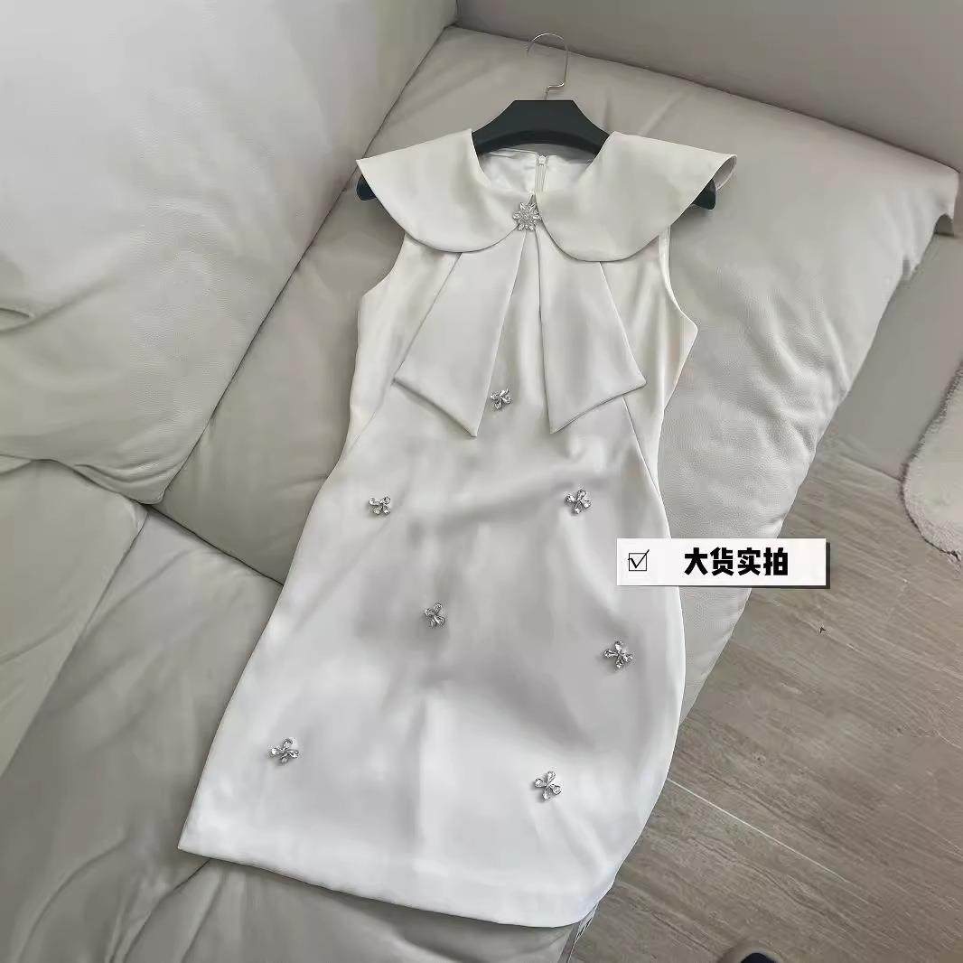 钻娃娃连衣裙夏季风领温柔欧洲镶女名媛短裙站千金2025小个子1763,女装/女士精品,连衣裙,淘宝优惠券,粉丝福利购,淘宝优惠卷