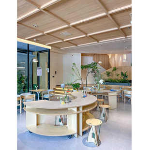 北欧创意海洋板餐厅餐桌简约儿童课外学习桌奶茶店烘焙店休闲方桌