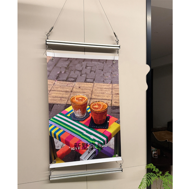 可定制墙面广告置物架周边海报架展示架工业风装饰画报画框遮挡架