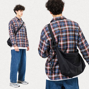 大容量邮差包背包男女单肩包 托特包潮牌工装 日系斜挎包男 ins新款