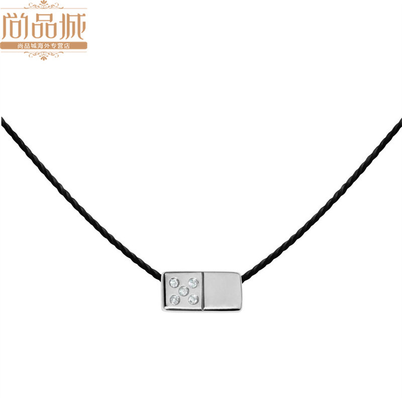 尚品城redline红绳男士多米诺镶嵌0.02克拉圆形钻石个性项链