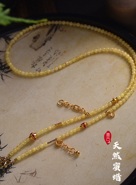 新国风蜜蜡佛牌唐卡吊坠链