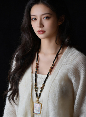 佛牌唐卡翡翠蜜蜡黑玛瑙挂链