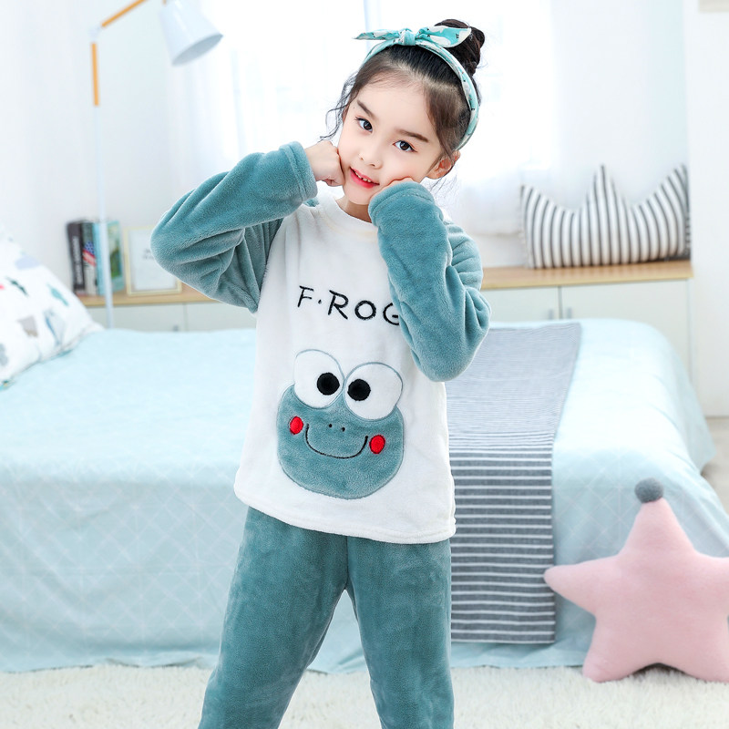 儿童法兰绒睡衣秋冬女童可爱珊瑚绒家居服男宝宝带帽加厚保暖套装,童装/婴儿装/亲子装,家居服套装,淘宝优惠券,粉丝福利购,淘宝优惠卷