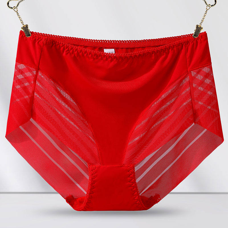本命年红色内裤女蕾丝100%全棉裆中高腰结婚嫁娶性感三角短裤新款,女士内衣/男士内衣/家居服,女三角裤,淘宝优惠券,粉丝福利购,淘宝优惠卷