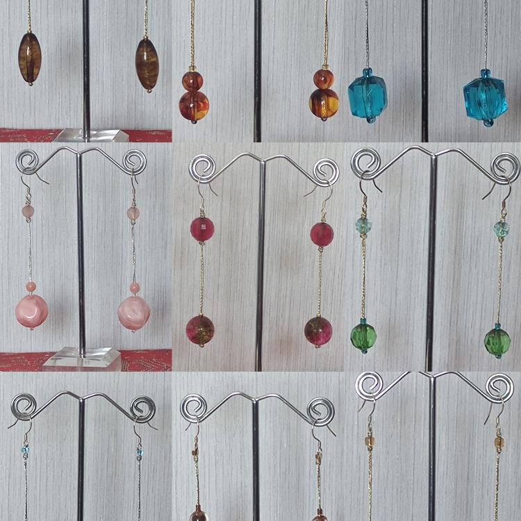 多款时尚流行纯银999吊扣防过敏耳环古风人造水晶耳钉耳环包邮