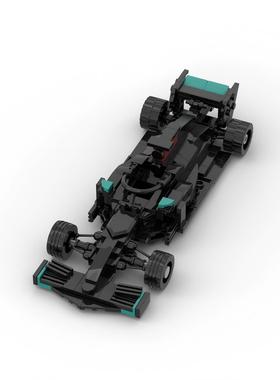 兼容 moc-59446 方程式f1 梅赛德斯 w11积木赛车模型男孩玩具