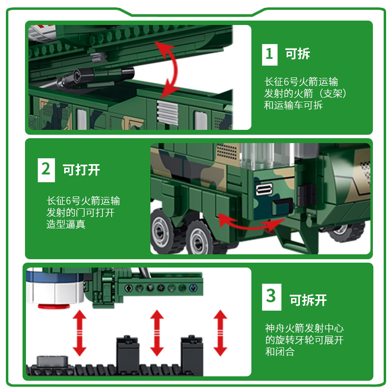 潘洛斯691010兼容拼装积木航天飞船火箭玩具教育机构礼品