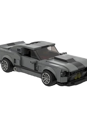 moc积木兼容 42831谢尔比 gt500（埃莉诺）8格车拼装玩具车模