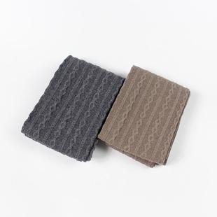 日系提花麻灰色复古竖条麻花纹直条120D春秋款中厚天鹅绒连裤袜女