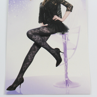 日系甜美大菱形格镂空花朵仙女系公主风春秋款 袜三色入 天鹅绒连裤