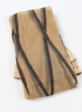 20D肤色提花黑色大格子菱形格学院风 薄款透肉夏季个性丝袜连裤袜