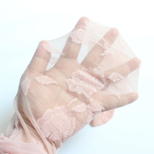 立体提花织花玫瑰花粉色复古着性感诱惑包芯丝透肉薄款女夏连裤袜