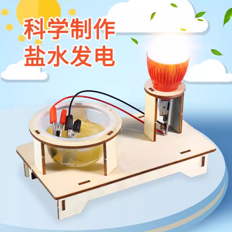 科学小实验盐水发电模型