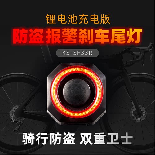 自行车电动车尾灯震动防盗报警器