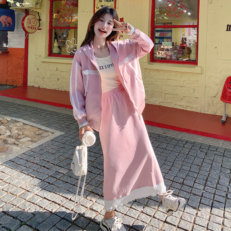 春款主推数据好卫衣外套半身裙两件套2C018-8926-P175-K248,女装套装/套裙,2C018