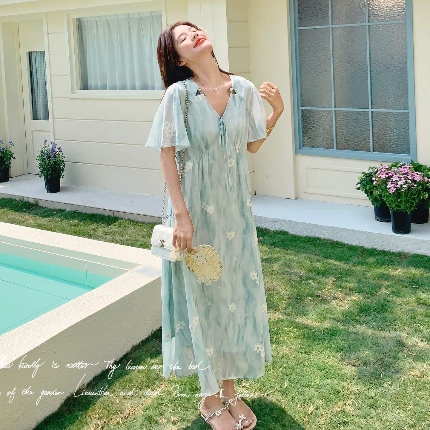 夏季新款仙气连衣裙2C018-3035-P135-K198,女装连衣裙,2C018