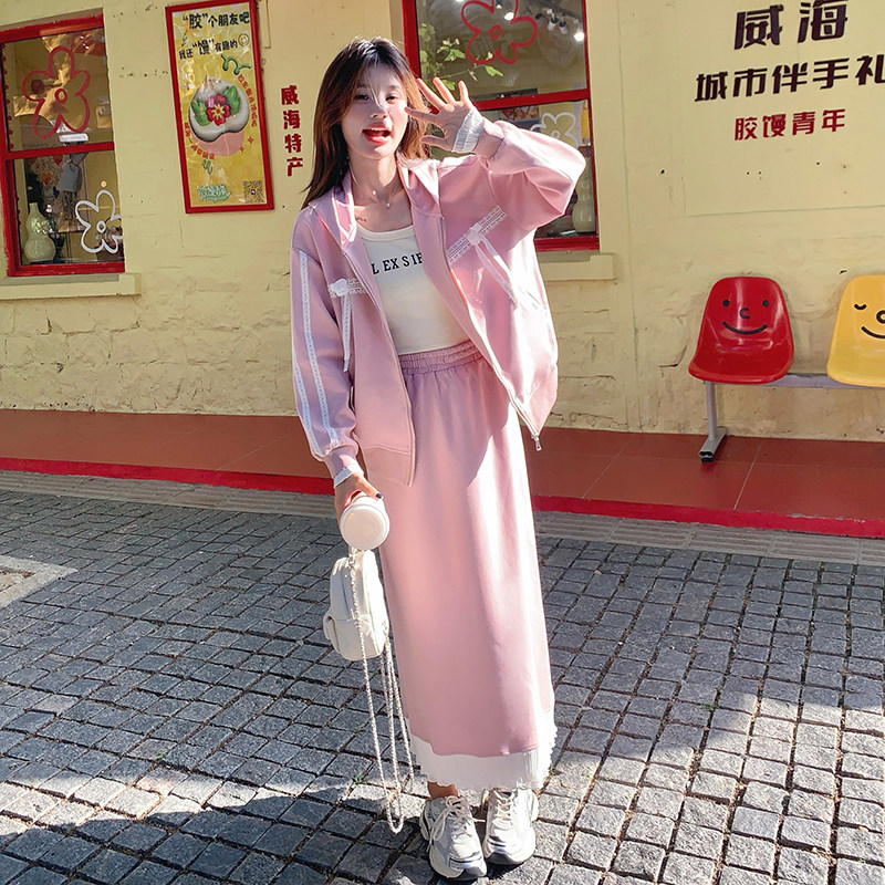 春款主推数据好卫衣外套半身裙两件套2C018-8926-P175-K248,女装套装/套裙,2C018