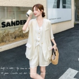 现货夏季新款休闲三件套2C018-6009-P165-K248，女装套装/套裙，2C018