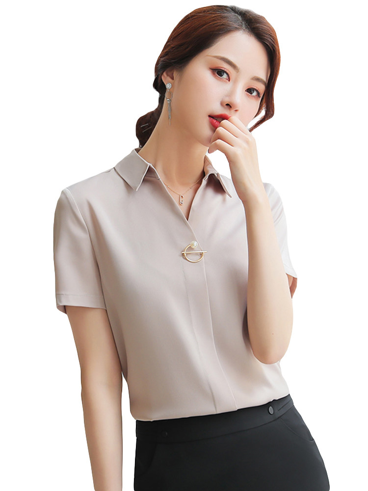 PROFESSIONAL SUITS WOMENS FASHION HIGH-END TEMPERAMENT CHIFFON SHIRTS OVERALLS HOTEL FRONT DESKS FORMAL DRESSES DRESSES BEAUTY SALON OVERALLS