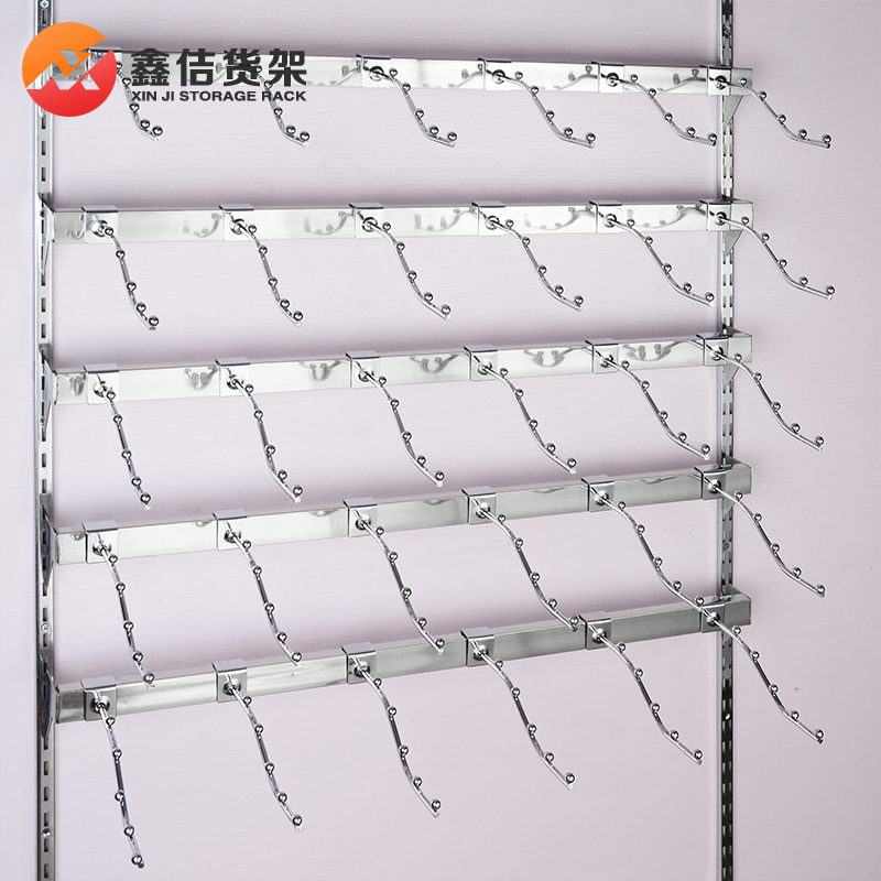 服装展示架上墙挂钩内衣内裤展柜货架挂架不锈钢正挂衣架加粗架子