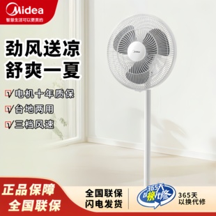 美的电风扇家用空气循环扇宿舍大风量旋钮式落地扇台地两用摇头扇