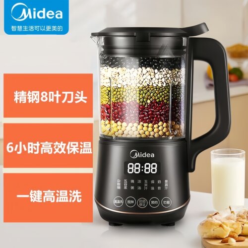 美的破壁机1L家用多功能豆浆机
