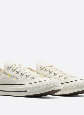 Converse匡威1970s花卉刺绣低帮男女鞋休闲运动帆布鞋A15084C
