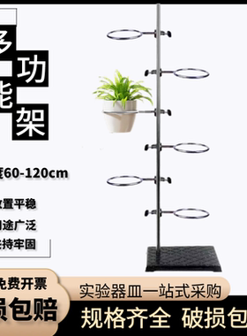 铁架台花架实验室多功能支架花盆架铁架台铁环花架铁圈花架子铁架