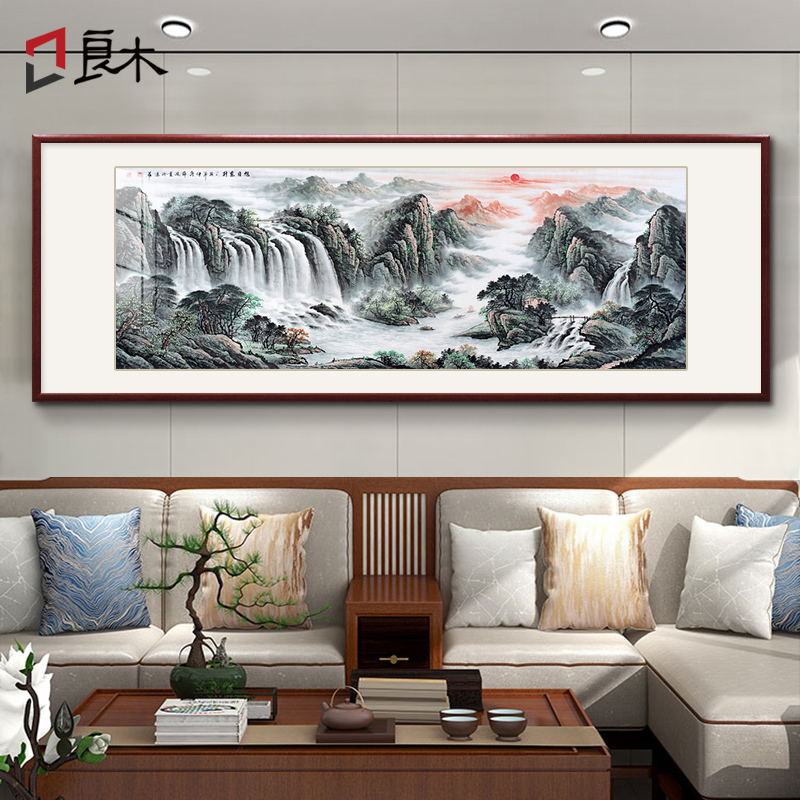 山水画客厅支持定制名师手绘