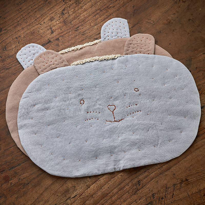 手工刺绣婴儿枕头释小手作汉麻