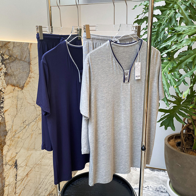 纵享丝滑莫代尔短袖短裤男士