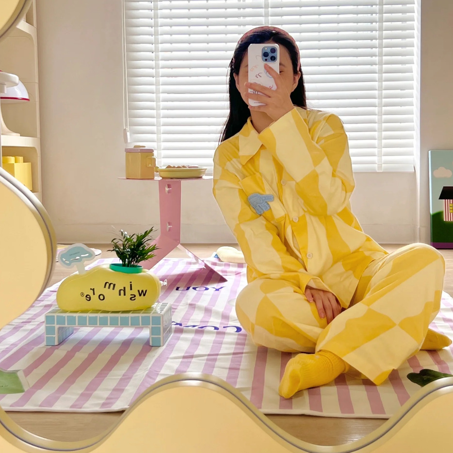 纯棉全棉睡衣女士1秋季家居服