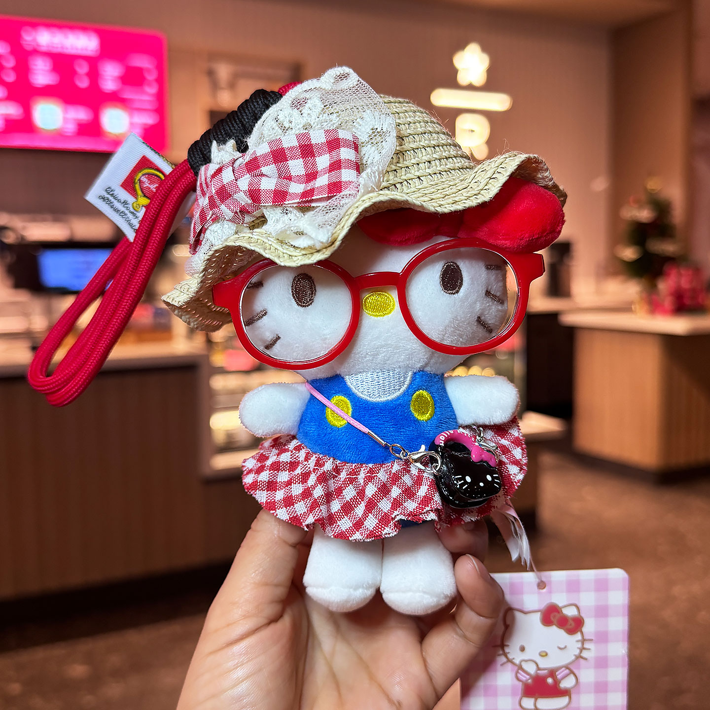 正版hellokitty三丽鸥包包挂件可爱玩偶毛绒公仔书包背包挂饰小猫