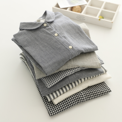 纯棉文艺风纯棉柔软长袖衬衫日系