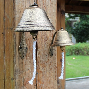 挂饰壁饰 铸铁门铃 田园风格 铁艺铃铛 包邮 超大铃铛直径18cm