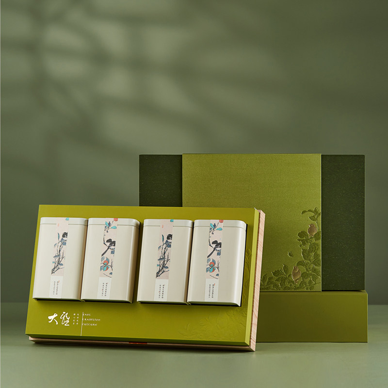 绿茶一斤装茶叶罐铁罐礼盒图片
