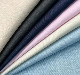 哔叽抗皱面料男双色西装制服乐丽丝斜纹jk衬衫全涤布料女春秋