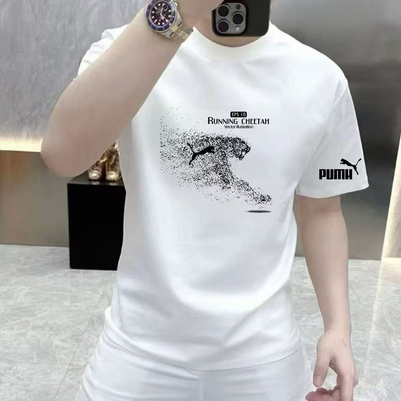 欧美新款潮流修身圆领短袖夏季男士潮牌修身半袖休闲百搭上衣T恤