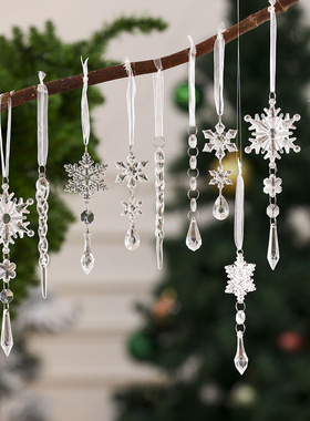 New cross-border Christmas transparent snowflake decoration