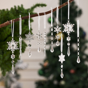 New cross-border Christmas transparent snowflake decoration