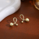 Silver bead needle 新款 drawn cross earrings 轻奢简约气质耳环