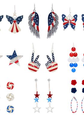 耳环 Cross-border diamond-set vintage dripping earring girl