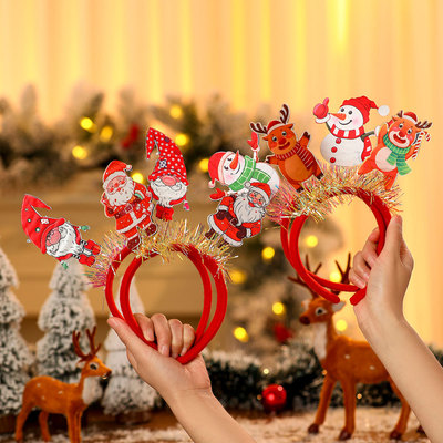 新款圣诞节头扣发饰派对装饰品