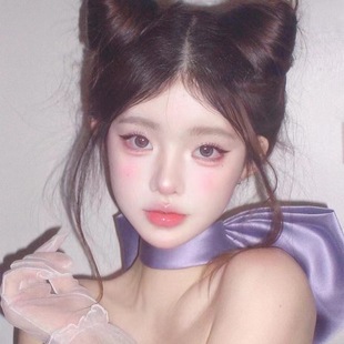 汤姆梦中情猫女朋友蝴蝶结脖子项链紫色超大头饰缎面tom项圈发饰