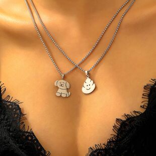 Stainless steel funny like cartoon animal necklace 卡通项链