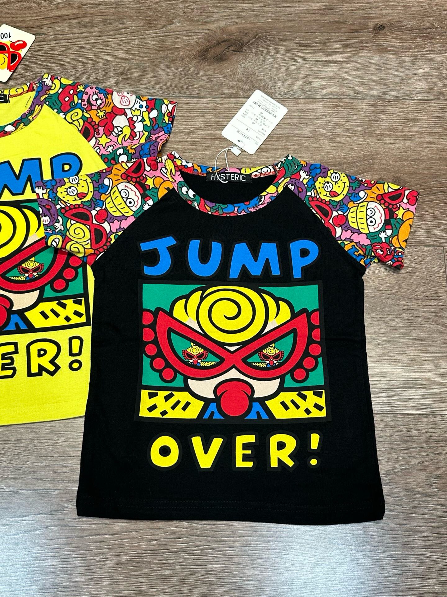 黑超奶嘴儿童短袖夏款纯棉插肩袖男女宝宝JUMP印花日系潮牌T恤